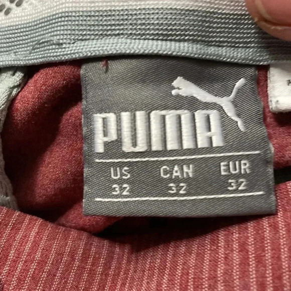 PUMA MENS SHORTS SIZE 32 RED PIN STRIPE GOOD CLEAN CONDITION - Picture 12 of 12